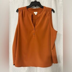 NWOT Sleeveless V-neck popover top